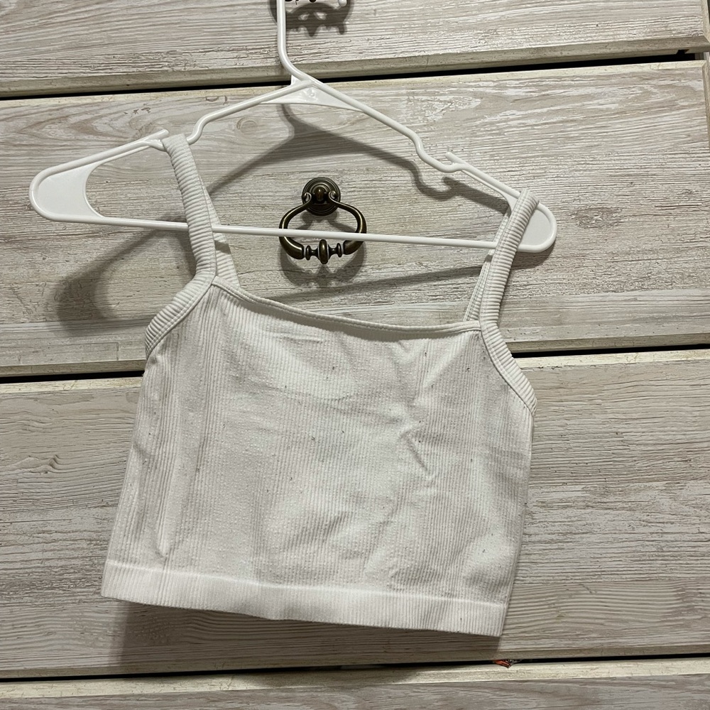 Trending white target tank top
